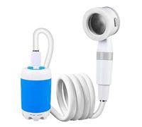 Douche camping Crrynuo électrique USB 5V 2m tuyau 60-120min autonomie +8accessoires ABS mains libres YYV