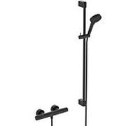 Douche combinée Ideal Standard Ceratherm T 25N Eco A8540XG avec thermostat de douche, barre de douche 90 cm, douchette à main 2 fonctions, 6 l, noir soie