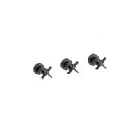 Douche Cross Road Encastre Melangeur 2 Sorties Chrome Noir Brosse Robinetterie CROSS ROAD - CRISTINA ONDYNA CR11475