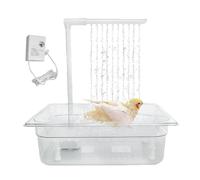 Douche de bain d'oiseau - Douche de bain d'oiseau - 12,8 x 10,39 x 11,81 pouces - Bac d'entretien électrique USB pour tourterelle, perruche, cacatoès, perroquet gris du Gabon