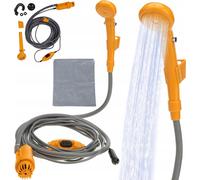 Douche de camping Douche de camping 5m Tuyau de douche Douche extérieure avec pompe pour le jardin Lavage de voiture