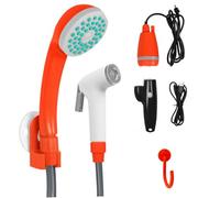 Douche de camping, douche électrique portable rechargeable avec pompe à batterie pour le camping, la randonnée, les voyages, le nettoyage des animaux de compagnie, le lavage voitures, le territoir