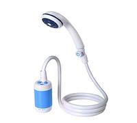 Douche de camping Douche portable Douche extérieure Douche électrique portative,Ajustement des stalles de débit d'eau,Batterie rechargeable 4800mAh,Contrôle du débit et vanne d'arrêtl （Bleu）