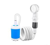 Douche de camping électrique portable, avec batterie rechargeable de 4000 mAh, débit d'eau réglable de 5 L/min, pompe extérieure étanche ABS/PVC pour jardin (B)