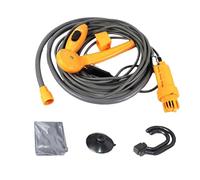 Douche de camping extérieure, douche extérieure portable | Pommeau de camping Plug and Play, douche mobile 12 V pour nettoyage, lavage de voiture, pommeau de douche commutable, pompe de douche pour