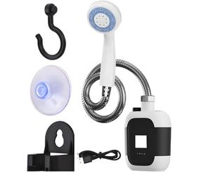 Douche de camping portable avec batterie rechargeable, pulvérisateur électrique à main, crochet et ventouse, pour dortoir de voyage