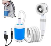 Douche de Camping Portable, Douche de Jardin, débit réglable, Nettoyage extérieur Facile et Pratique, avec pommeau et Tuyau d'arrosage