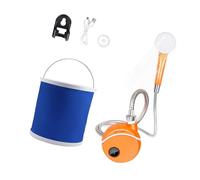 Douche de camping portable sans fil avec batterie intégrée et pompes à haute pression pour le bain en plein air, la randonnée, la douche à transporter rapidement et facilement