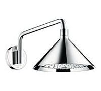 Hansgrohe Douche Axor 240 2jet 26021000 - bras de douche avec raccordement mural, conçu par Front