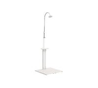 vidaXL Douche de jardin Blanc Bois