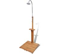 vidaXL Douche de jardin en bois 40857, 75 x 75 x 221 cm, résistante aux intempéries, durable