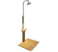 Douche de jardin en pin huilé avec fer galvanisé 75x75x221cm Douche jardin