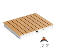 Douche de jardin extérieure - Outsunny - portable - hauteur de fontaine réglable à 4 m - structure en aluminium - effet bois naturel