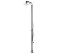 Douche de jardin inox 225 cm acier inoxydable 304 finition brossée