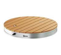 Douche De Jardin Portable Dia. 70,5 Cm Réglable Max. 4 M - Douche Inversée - Alu Plastique Effet Bois