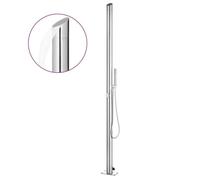 Douche de jardin - VIDAXL - 220 cm - Acier inoxydable - Tête de douche cascade et douchette