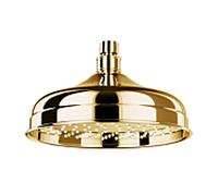 Kludi Douche de tête 1926 – 1 jet – Ø 200 mm – plaqué or 23 kt – 2751045