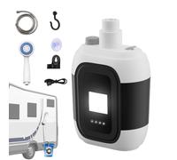 Douche de randonnée portable - Pompe de douche de camping, LED rechargeable, système de bain extérieur | Douches alimentée par batterie 2200mAh, pour jardin, plage, voyage, Camping, sac à dos, u