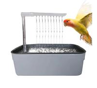 Douche De Salle De Bain Oiseaux Automatique - Baignoire Pour Perroquets Électriques 33x22x26cm | Baignoire Avec Douche Pour Oiseaux Alimentée par USB | Accessoires De Salle De Bain Perroquets Avec