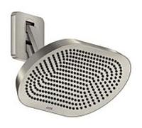 Douche de tête Hansgrohe Axor ShowerSphere 39745800 370 x 220 mm, avec bras de douche orientable, 2 jets, 11 l/min, finition inox