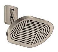 Douche de tête Hansgrohe Axor ShowerSphere 39746800 370 x 220 mm, avec bras de douche orientable, 2 jets, 8 l/min, finition inox