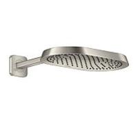 Douche de tête Hansgrohe Axor ShowerSphere 39748800 370 x 220 mm, avec bras de douche, 1 jet, 11,2 l/min, finition inox