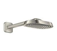 Douche de tête Hansgrohe Axor ShowerSphere 39754800 250 x 160 mm, avec bras de douche, 1 jet, 10,5 l/min, finition inox