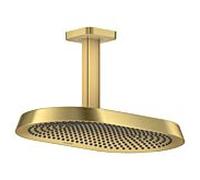 Douche de tête Hansgrohe Axor ShowerSphere 39757250 370 x 220 mm, 2 jets, 10,4 l/min, fixation au plafond, finition or brossé