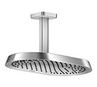 hansgrohe AXOR ShowerSphere Douche de tête 370/220 1jet EcoSmart avec raccordement au plafond, 39761000, Couleur: chrome