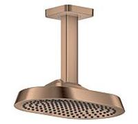 hansgrohe AXOR ShowerSphere Douche de tête 250/160 1jet avec raccordement au plafond, 39763310, Couleur: Or rouge brossé