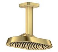 hansgrohe AXOR ShowerSphere Douche de tête 250/160 1jet EcoSmart avec raccordement au plafond, 6 l/min, 39771250, Couleur: Optique or brossé