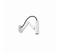 Douche de tête Kludi ASANA Tubeflex mini 6921053-00, montage mural réglable, blanc mat