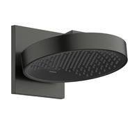 Douche de tête Rainfinity 250 1 jet EcoSmart 9 l/min avec raccordement mural, 26227340, Couleur: Chrome noir brossé