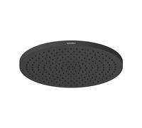 Douche de tête universelle Duravit en inox, pomme de douche avec jet Rain, robinetterie de douche ronde, pomme de douche avec fonction MinusFlow économisant l'eau, douche à effet pluie, noir mat