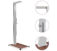 Douche d'Extérieur avec Receveur de Douche Acier Inoxydable WPC Jardin vidaXL