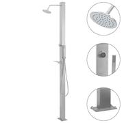 Douche d'Extérieur Jardin Acier Inoxydable Argenté Droit Patio vidaXL