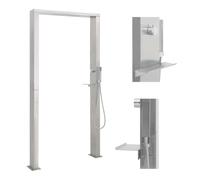 Douche d'Extérieur Jardin Acier Inoxydable Argenté Droit Patio vidaXL
