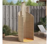 Douche d'Extérieur Meuble Jardin Piscine Gris Résine Tressée Bois Acacia vidaXL