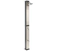 Douche d'Extérieur Moderne Solaire en Acier Inoxydable Fonction Pluie Noir
