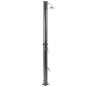 Douche d'Extérieur Moderne Solaire en Acier Inoxydable Fonction Pluie Noir
