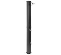 Douche d'Extérieur Moderne Solaire en Acier Inoxydable Fonction Pluie Noir