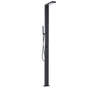 Douche d'Extérieur Moderne Solaire en Acier Inoxydable Noir Parrillar