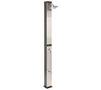 Douche d'Extérieur Moderne Solaire en PVC Fonction Pluie Noir Buenos