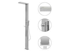 Douche d'extérieur - vidaXL - Acier inoxydable - Design carré - Finition brossée