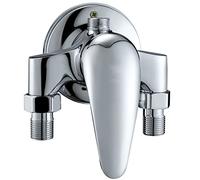 Douche Douche Robinet de Douche 3 Voies Adaptateur Baignoire vers Douche Mélangeur en Céramique Robinet de Douche 3 Voies en Laiton Té Douche Mitigeur Inverseur Douche Robinet de Douche 3 Voies,Chrome