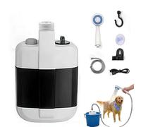Douche électrique rechargeable USB portable pour l'extérieur - Douche de camping avec pompe submersible, pomme de douche et batterie 3,7 V, douches à main pour le voyage, le lavage de voiture, le