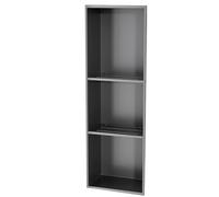 Douche en acier inoxydable avec garde-corps pour salle de bain et support de papier toilette décoratif 28 x 90 x 12 cm - Solution de rangement murale moderne pour cuisine et salle de bain