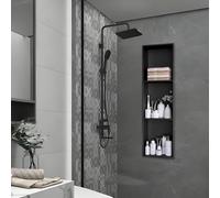 Douche en acier inoxydable avec lumières LED - Pas besoin de carrelage idéal pour salle de bain, cuisine et couloir - Base inclinée à 90,2° pour un drainage optimal