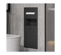 Douche en acier inoxydable - Étagère de douche encastrée étanche pour pièces humides, alcôve encastrée pour articles de toilette, shampooing et papier toilette, étagère de salle de bain grise