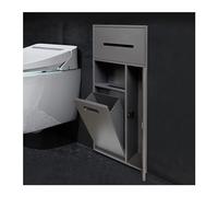 Douche en acier inoxydable - Étagère de rangement étanche pour shampooing et articles de toilette, alcôve intégrée pour salle de bain, cuisine et salon - Gris, 65 x 30 cm